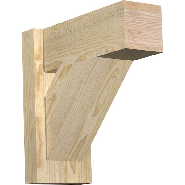 Ekena Millwork Traditional Block Rough Sawn Outlooker, Douglas Fir, 6"W x 14"D x 14"H OUT06X14X14TRA05RDF - main